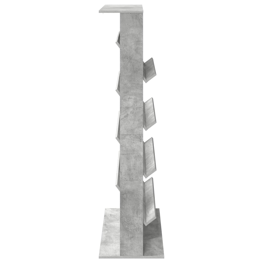 Magazinregal Beton Grau 70 x 41 x 156 cm Holzwerkstoff