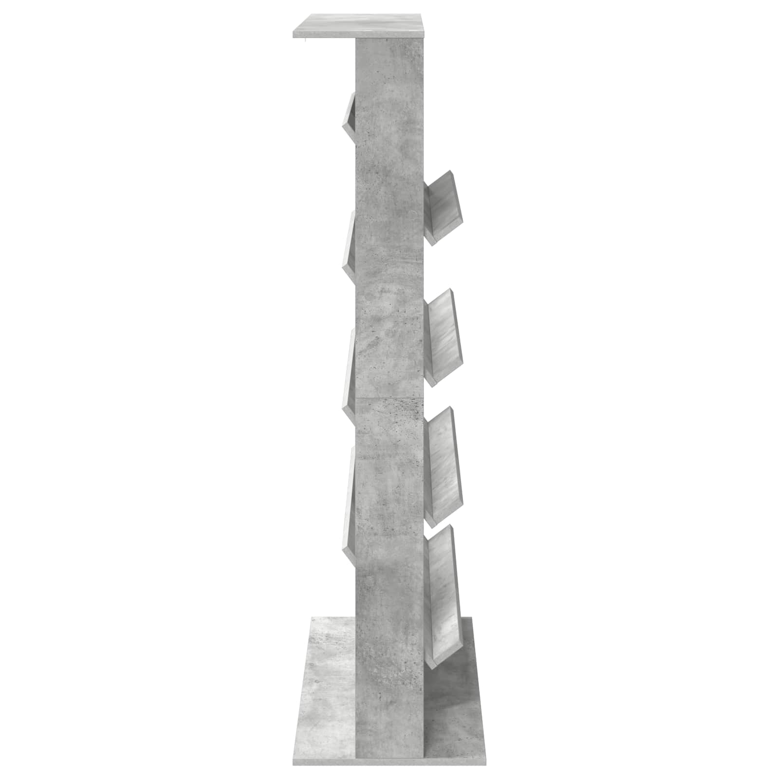 Magazinregal Beton Grau 70 x 41 x 156 cm Holzwerkstoff