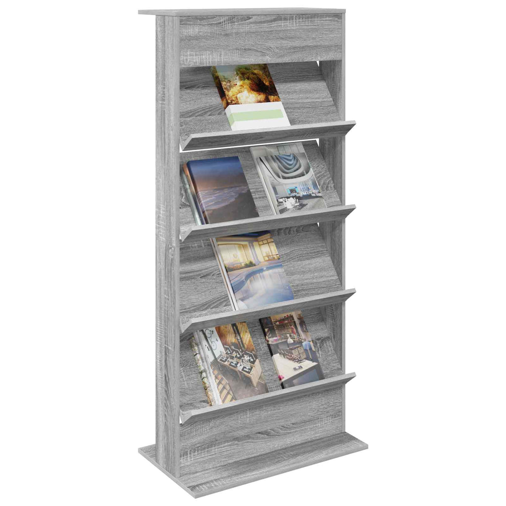 Magazinregal Graues Sonoma 70 x 41 x 156 cm Holzwerkstoff