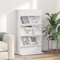 Magazinregal mit Regal Weiß 70 x 41 x 126 cm Holzwerkstoff