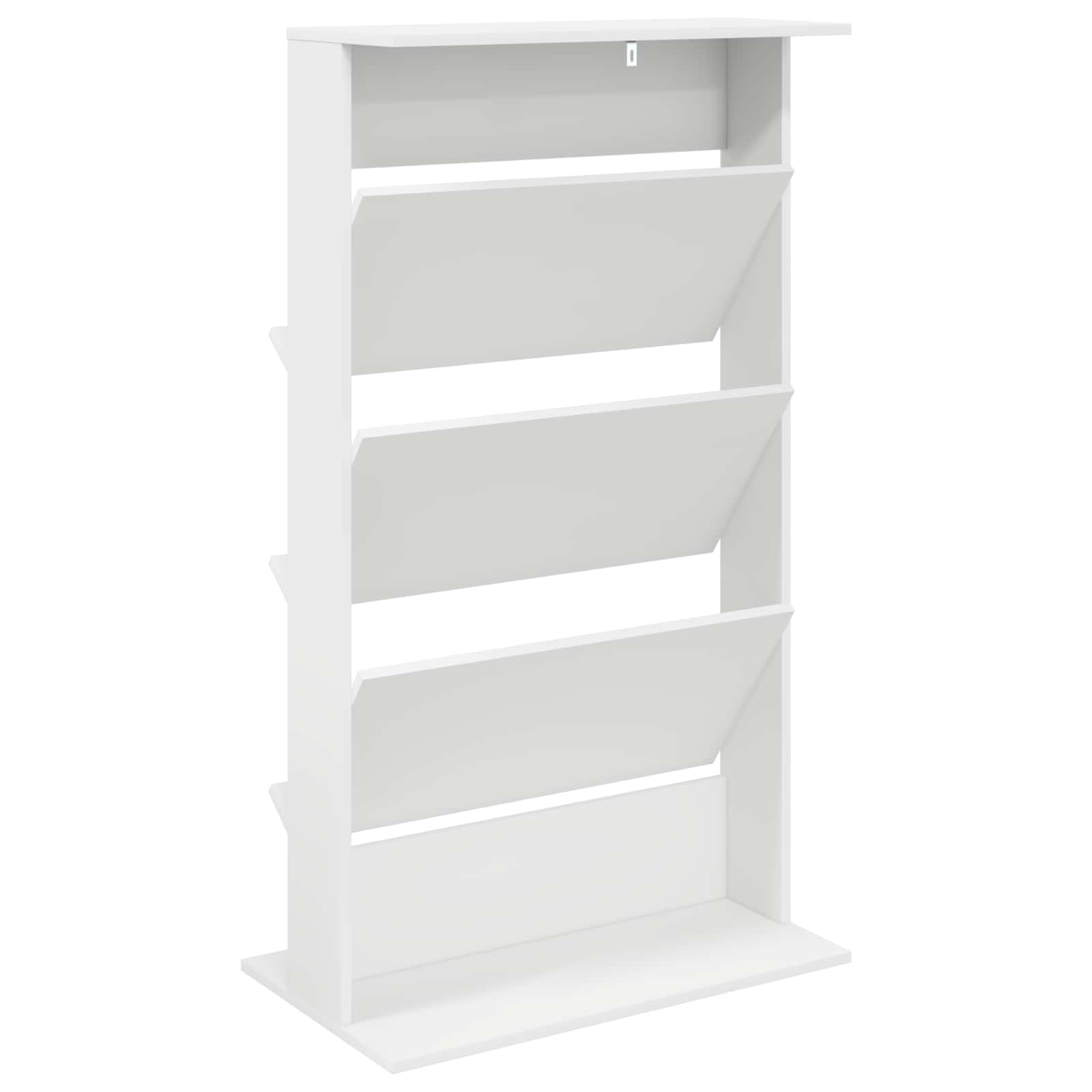 Magazinregal mit Regal Weiß 70 x 41 x 126 cm Holzwerkstoff