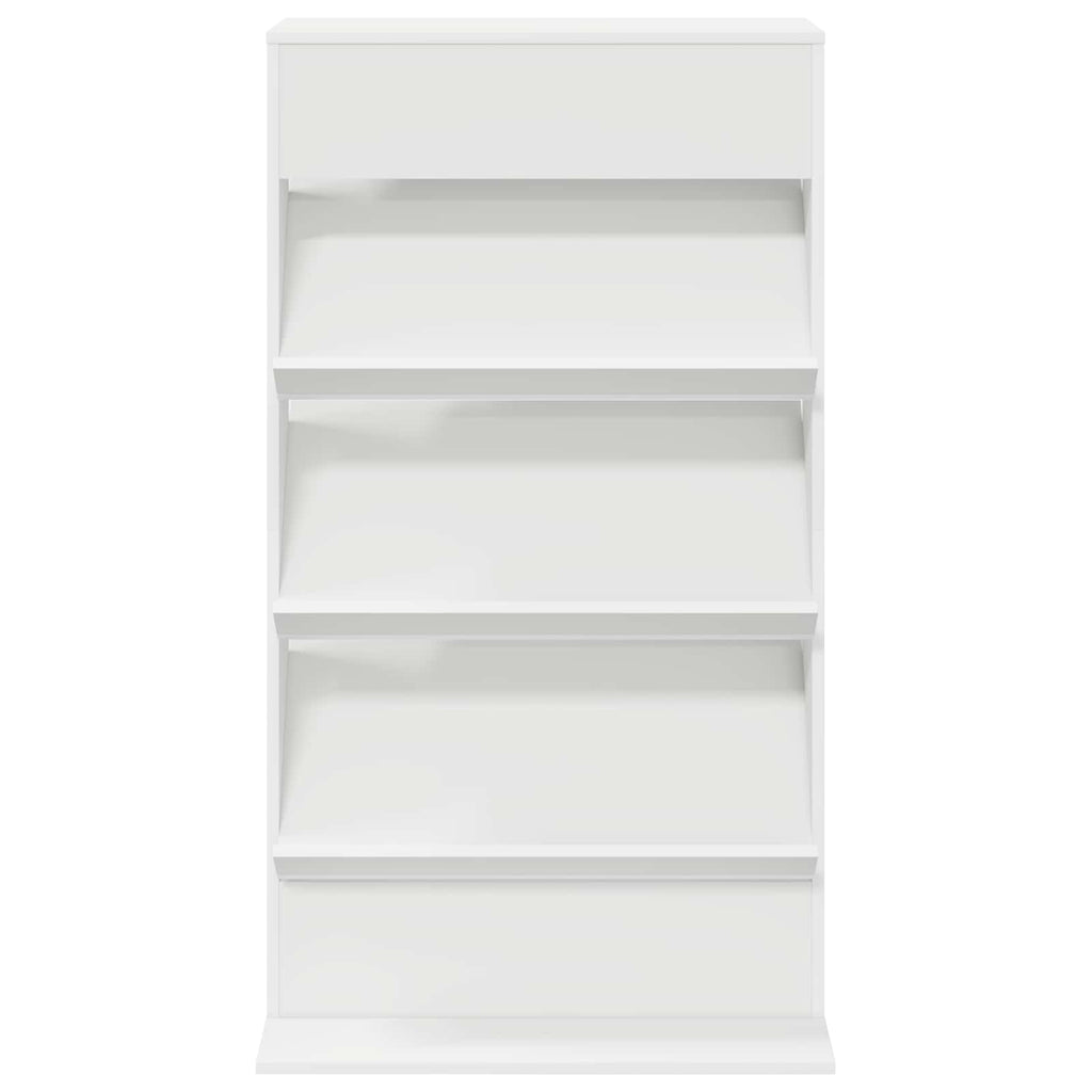 Magazinregal mit Regal Weiß 70 x 41 x 126 cm Holzwerkstoff