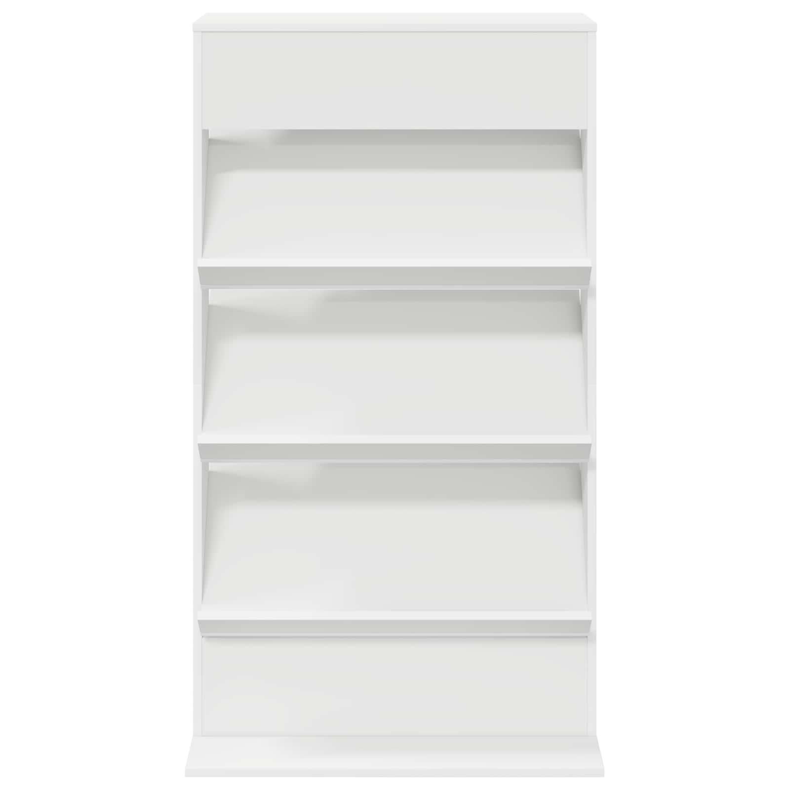 Magazinregal mit Regal Weiß 70 x 41 x 126 cm Holzwerkstoff