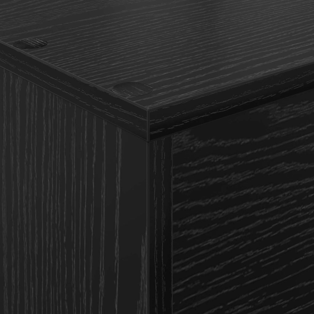 Magazinregal mit Regal Schwarz Eichen-Optik 70 x 41 x 126 cm