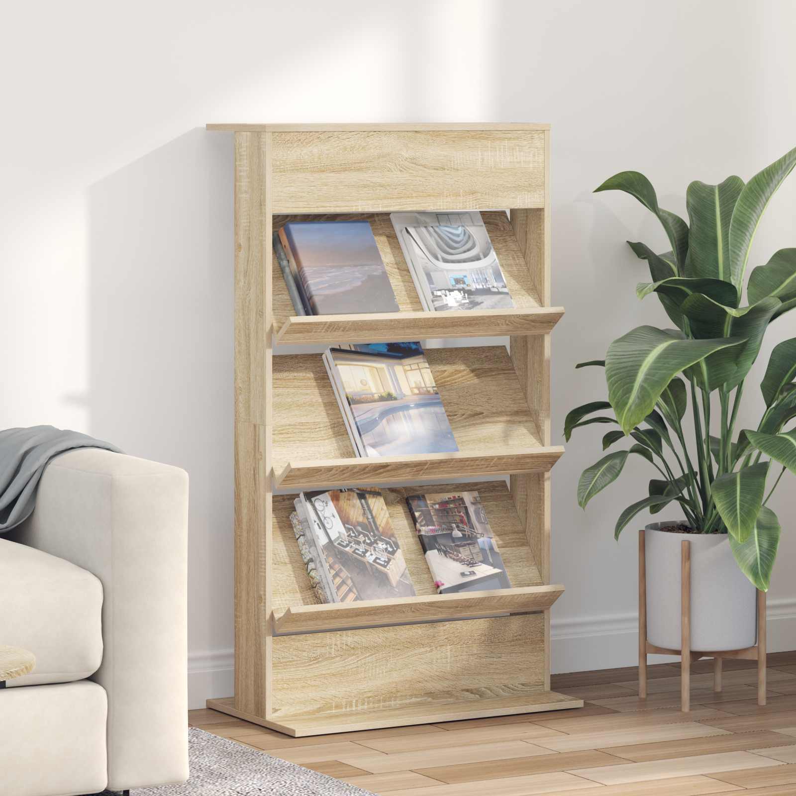 Magazinregal Sonoma-Eiche 70 x 41 x 126 cm Holzwerkstoff