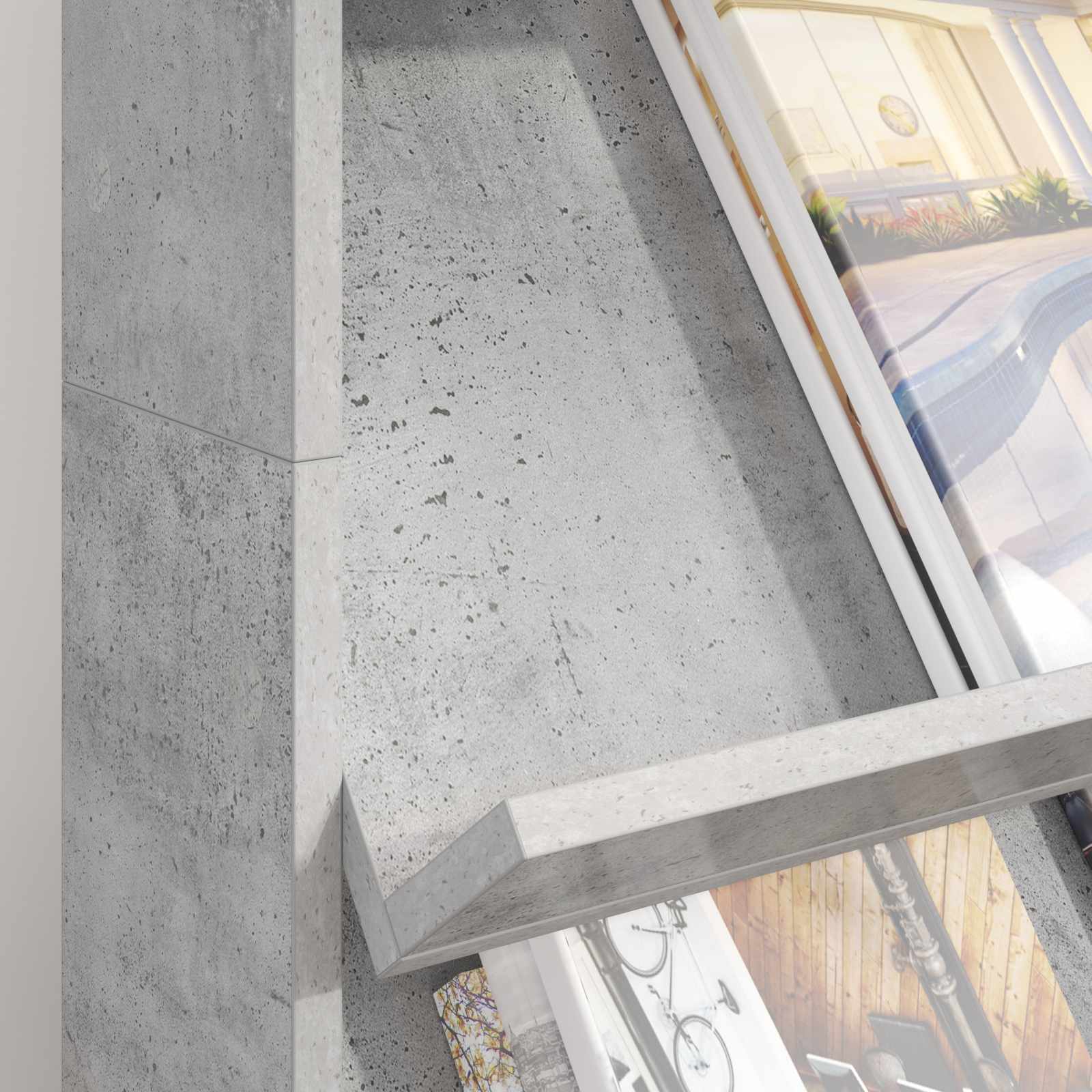 Magazinregal Beton Grau 70 x 41 x 126 cm Holzwerkstoff