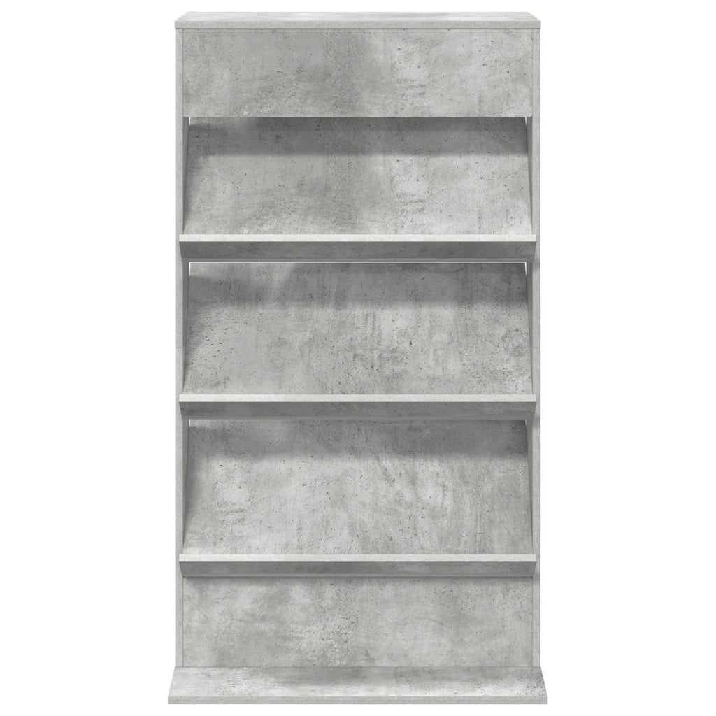 Magazinregal Beton Grau 70 x 41 x 126 cm Holzwerkstoff