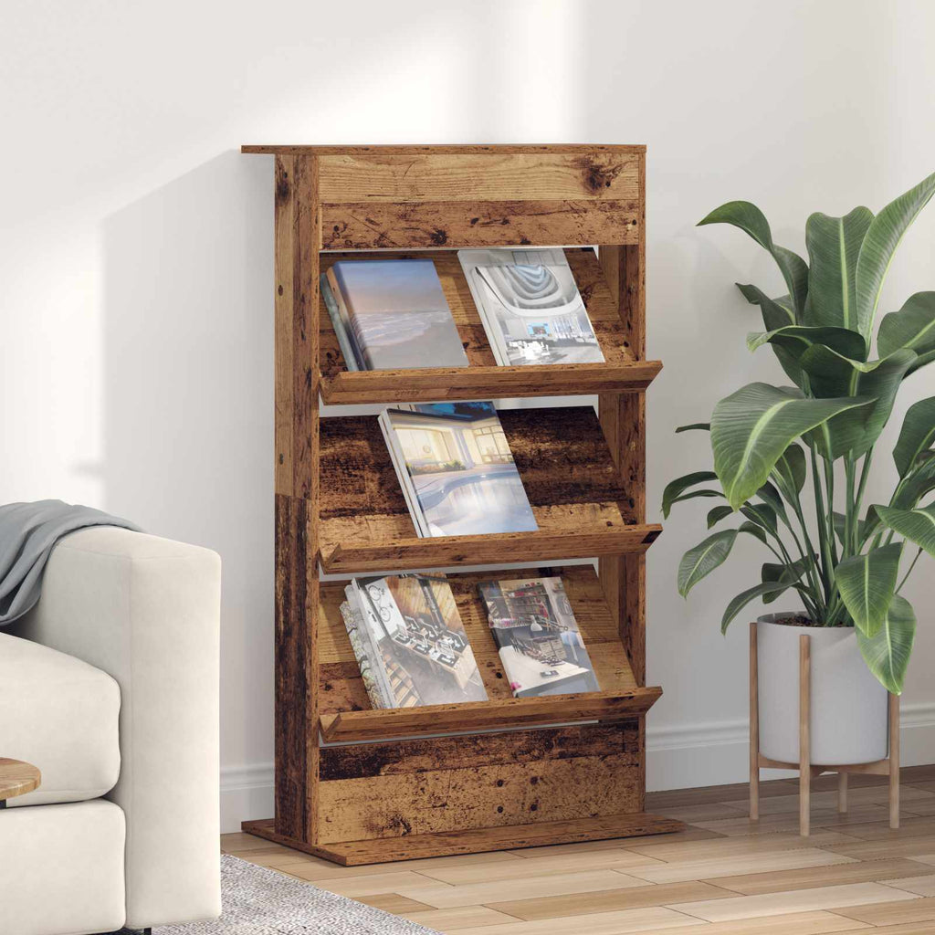 Magazinregal mit Regal Altholz 70 x 41 x 126 cm Holzwerkstoff