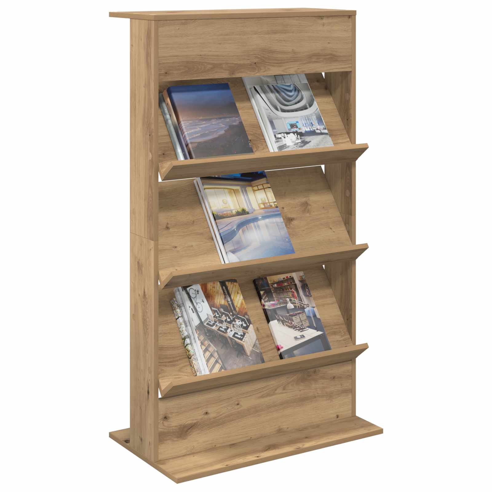 Magazinregal Artisan-Eiche 70 x 41 x 126 cm Holzwerkstoff