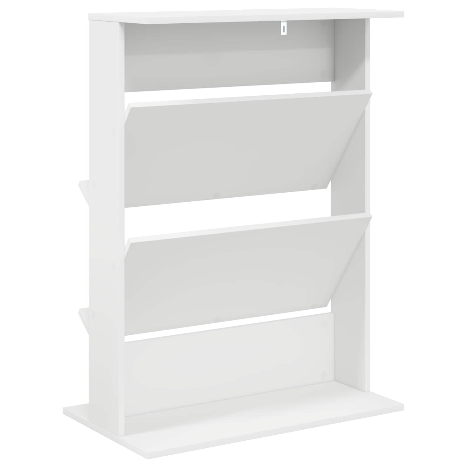 Magazinregal mit Regal Weiß 70 x 41 x 96 cm Holzwerkstoff