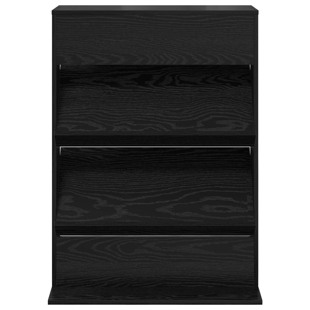 Magazinregal Schwarz Eichen-Optik 70 x 41 x 96 cm Holzwerkstoff