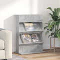 Magazinregal mit Regal Beton Grau 70 x 41 x 96 cm Holzwerkstoff