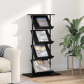 Magazinregal mit Regal Schwarz Eichen-Optik 68 x 40 x 123.5 cm