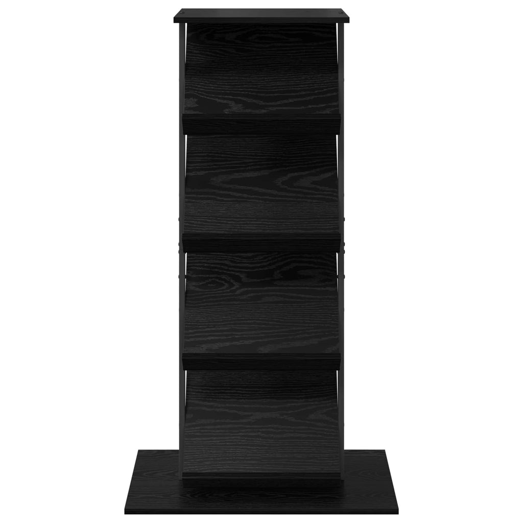 Magazinregal mit Regal Schwarz Eichen-Optik 68 x 40 x 123.5 cm
