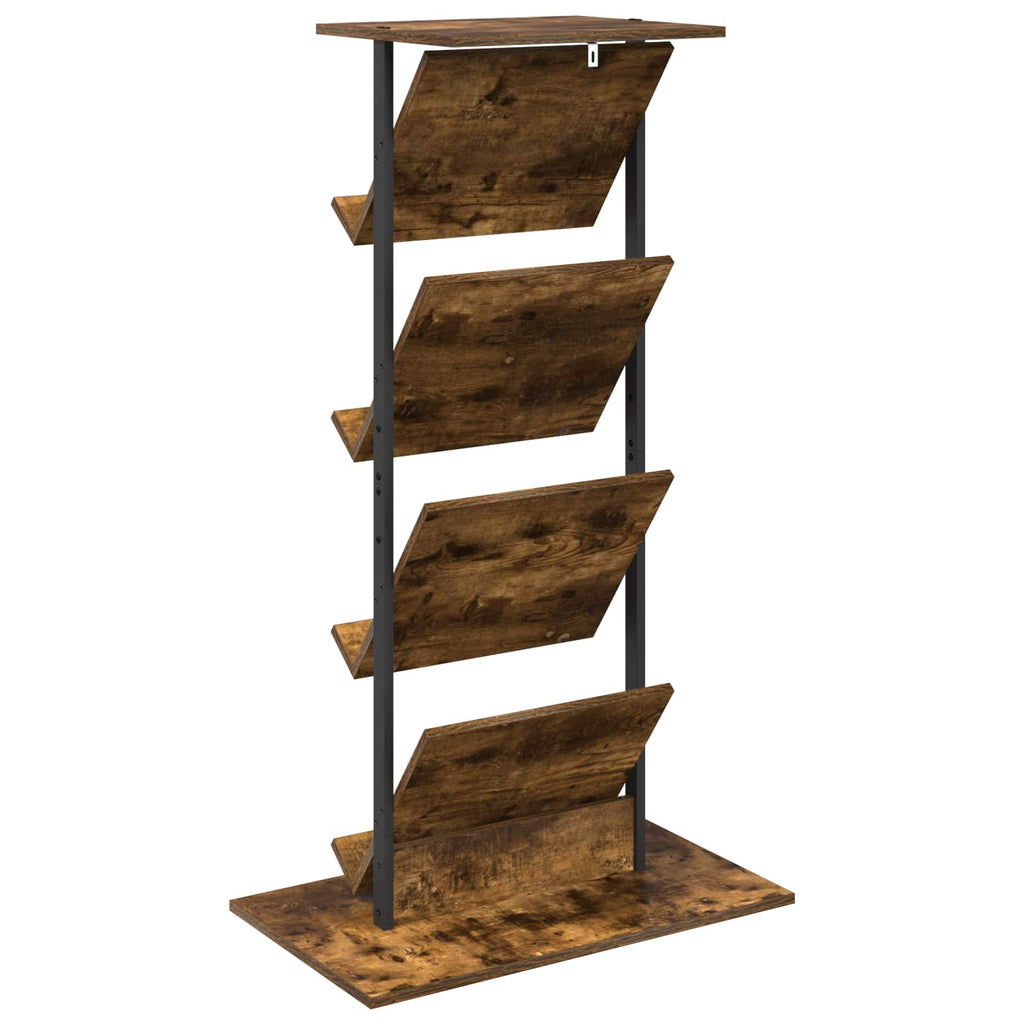 Magazinregal Geräucherte Eiche 68 x 40 x 123.5 cm Holzwerkstoff