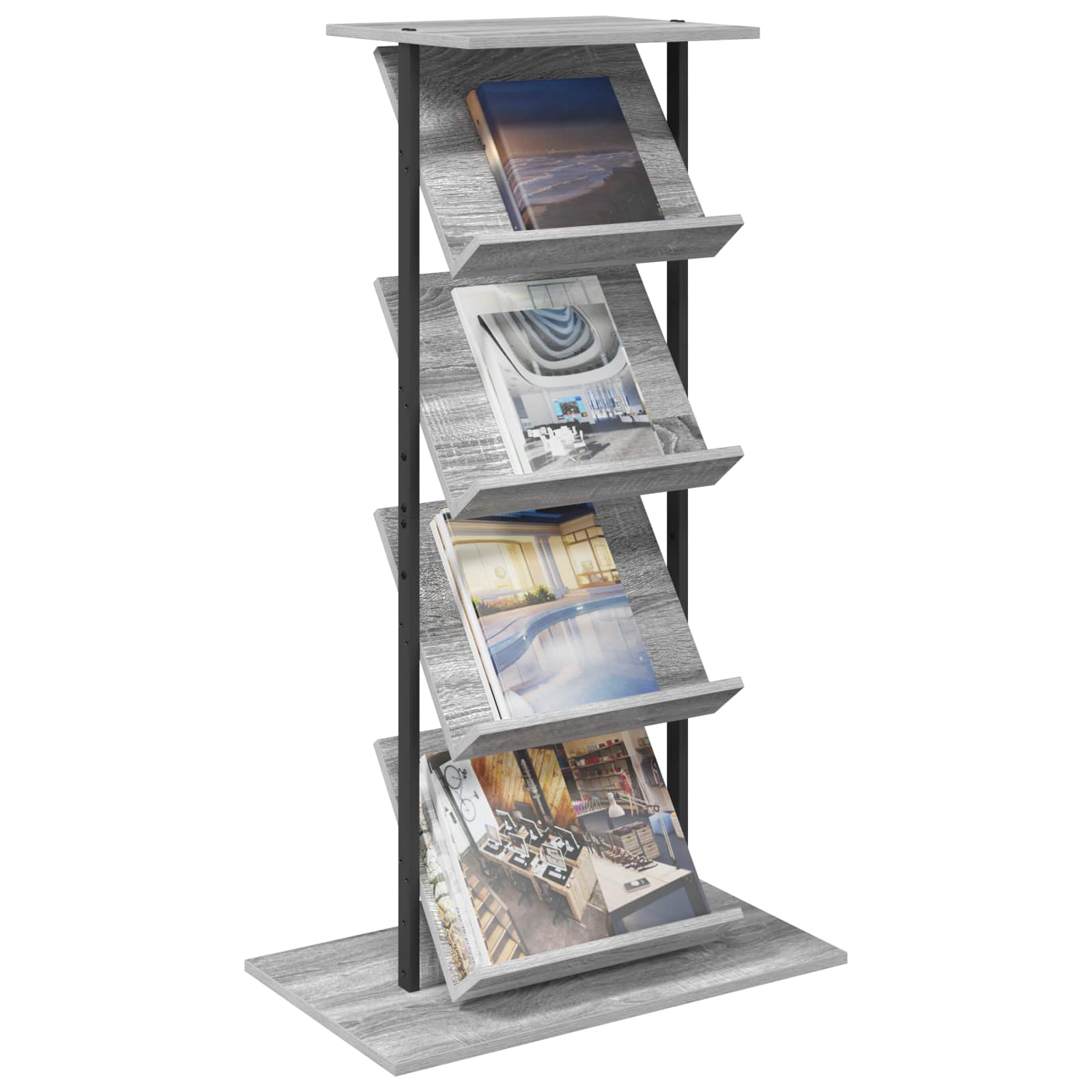 Magazinregal Graues Sonoma 68 x 40 x 123.5 cm Holzwerkstoff