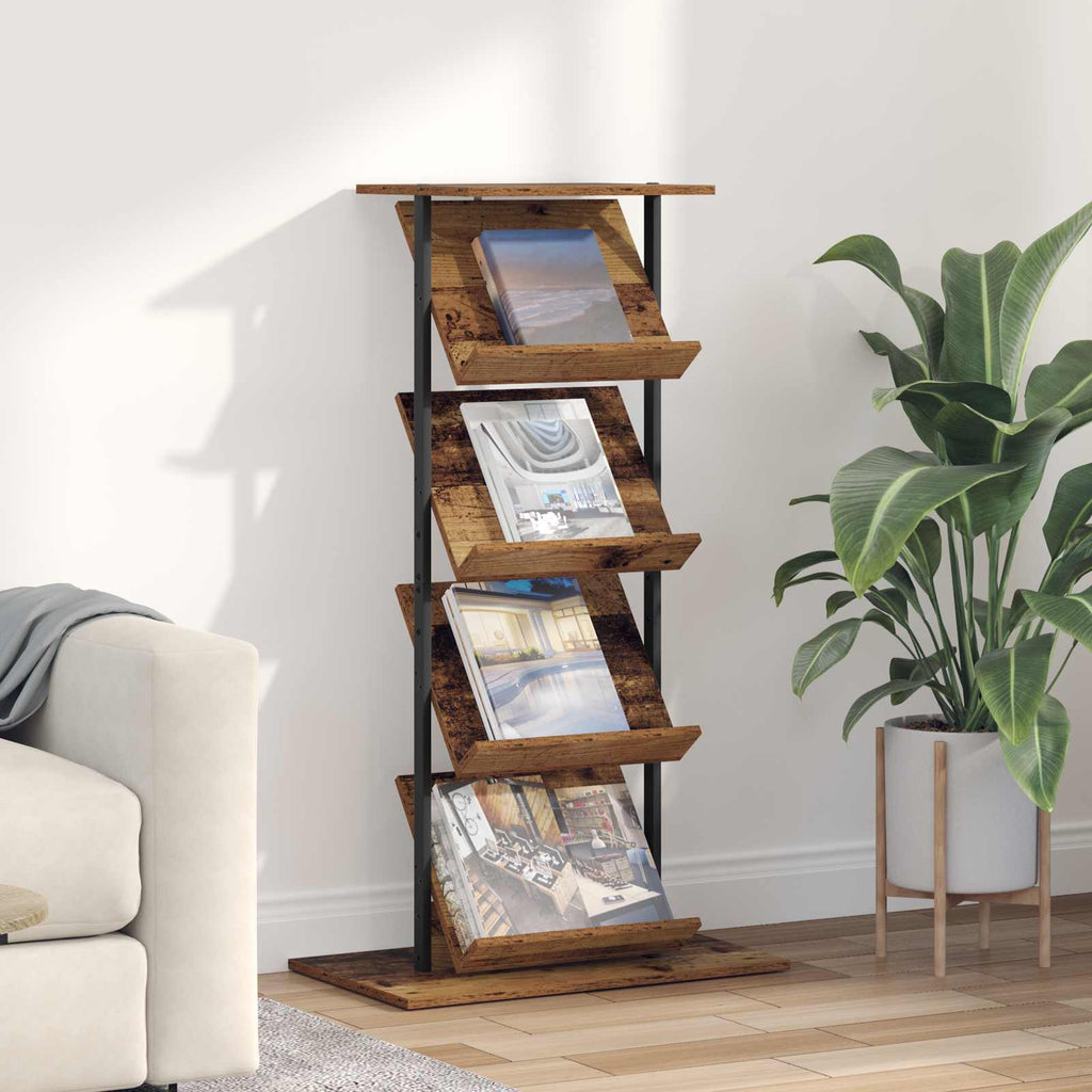 Magazinregal mit Regal Altholz 68 x 40 x 123.5 cm Holzwerkstoff
