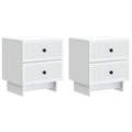 Nachttisch 2 pcs Weiß 43 x 34,5 x 47,5 cm Holzwerkstoff