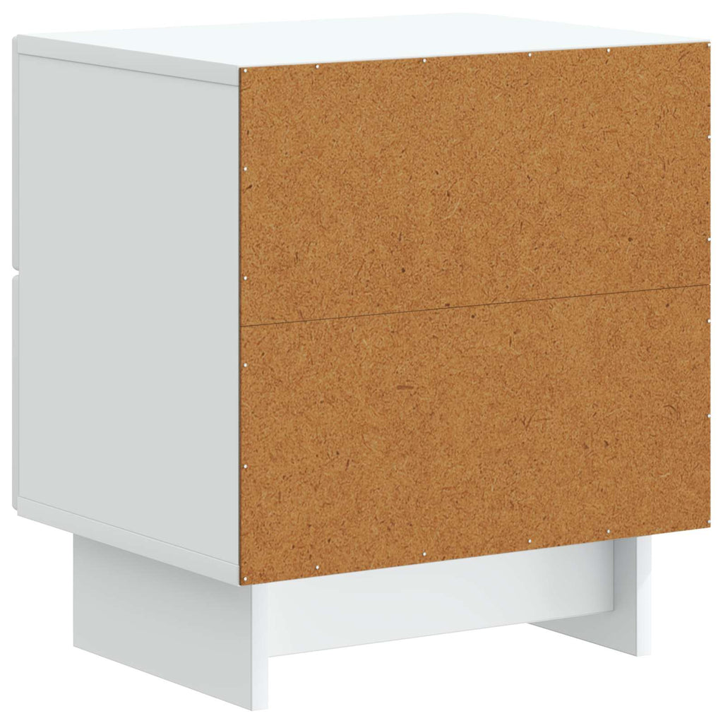 Nachttisch 2 pcs Weiß 43 x 34,5 x 47,5 cm Holzwerkstoff