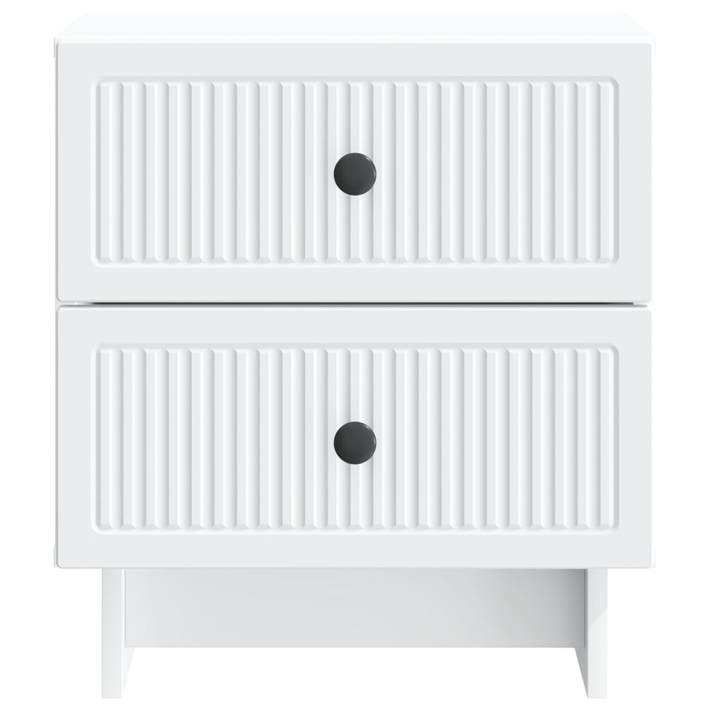 Nachttisch 2 pcs Weiß 43 x 34,5 x 47,5 cm Holzwerkstoff