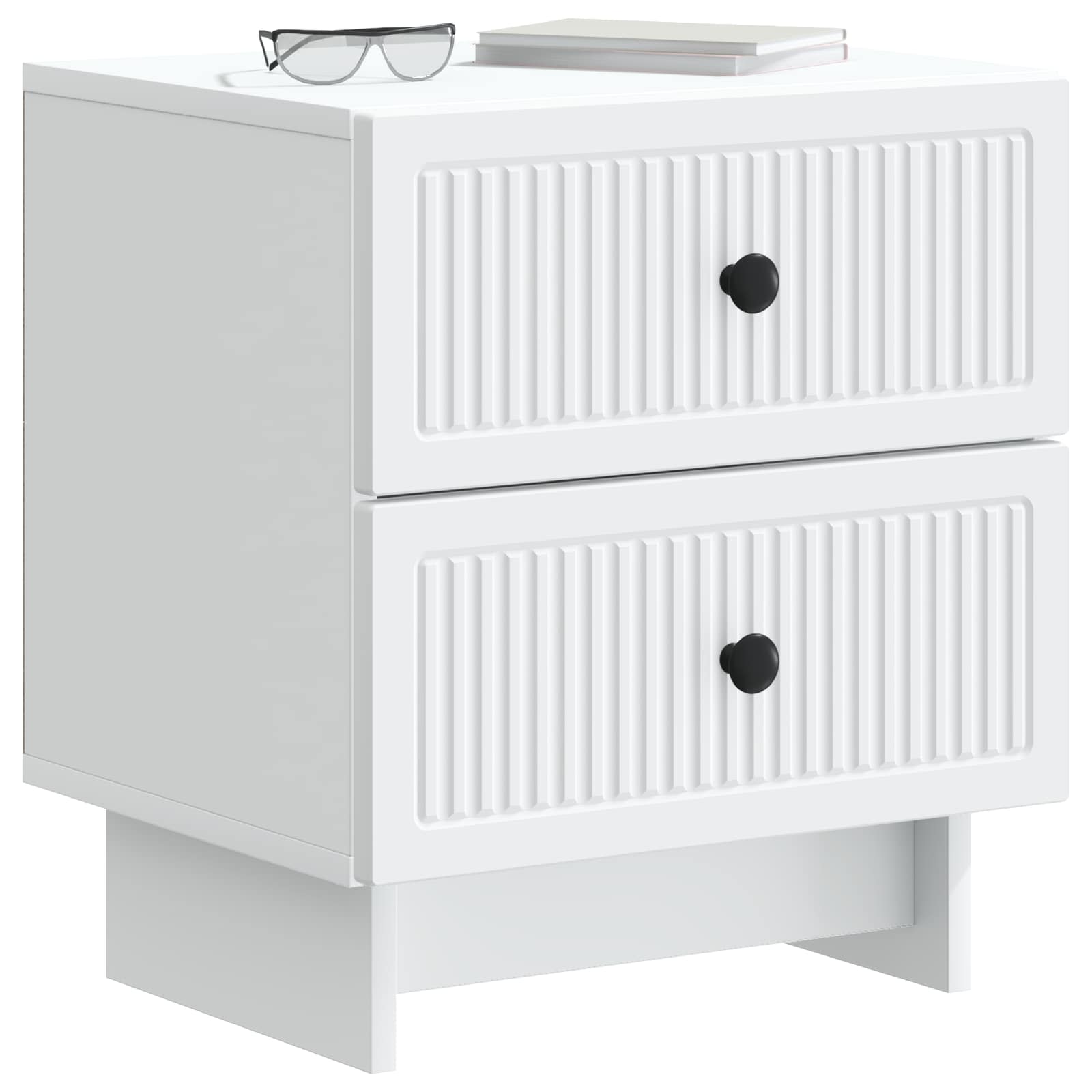Nachttisch 2 pcs Weiß 43 x 34,5 x 47,5 cm Holzwerkstoff