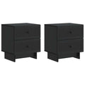 Nachttisch 2 pcs Schwarz 43 x 34,5 x 47,5 cm Holzwerkstoff