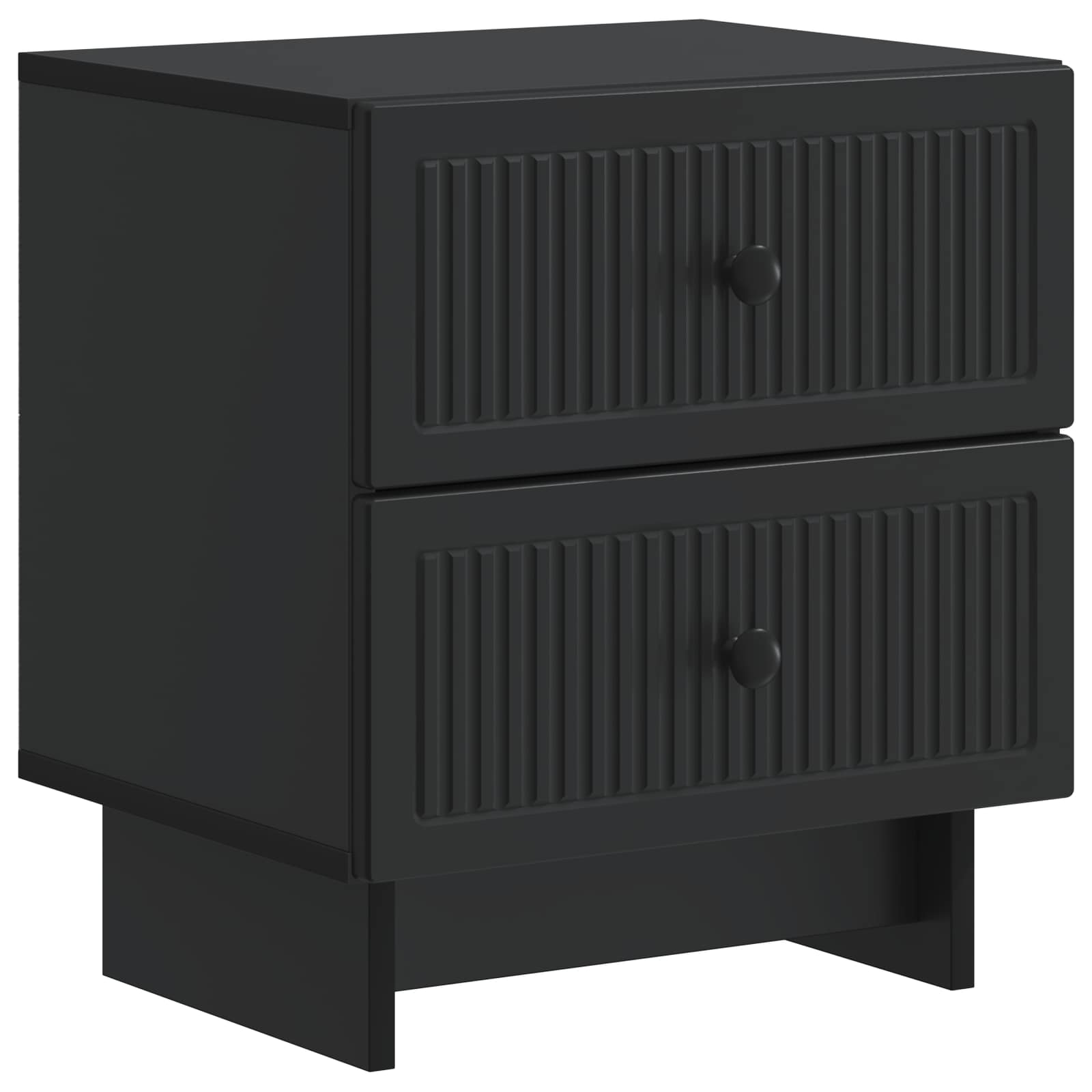 Nachttisch 2 pcs Schwarz 43 x 34,5 x 47,5 cm Holzwerkstoff