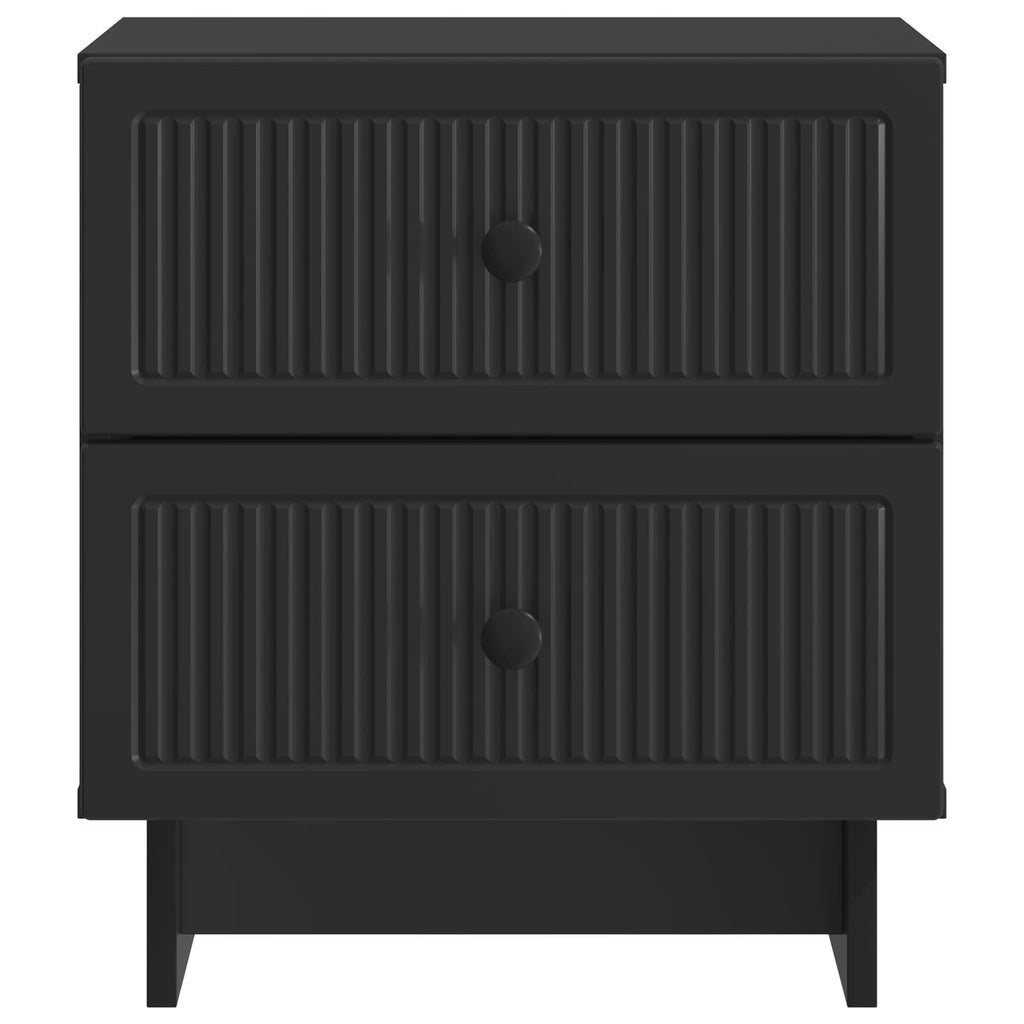 Nachttisch 2 pcs Schwarz 43 x 34,5 x 47,5 cm Holzwerkstoff