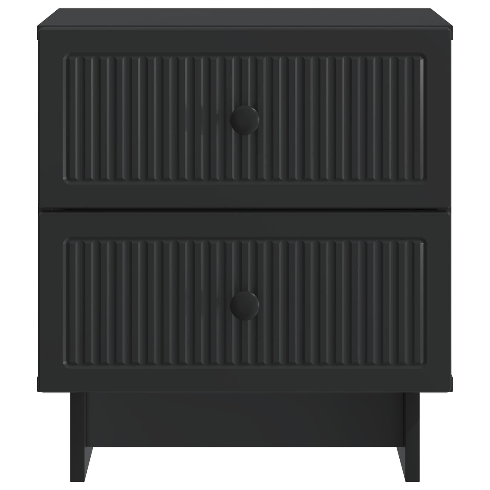 Nachttisch 2 pcs Schwarz 43 x 34,5 x 47,5 cm Holzwerkstoff