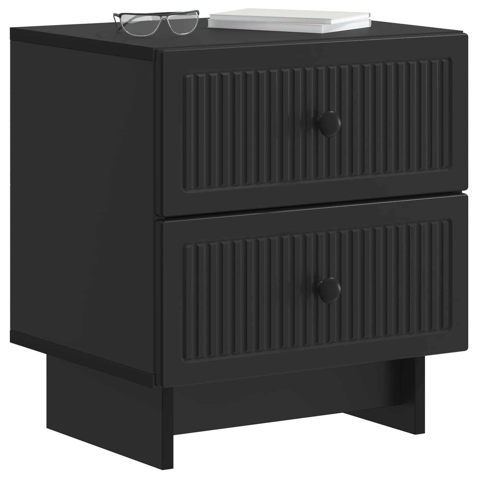 Nachttisch 2 pcs Schwarz 43 x 34,5 x 47,5 cm Holzwerkstoff