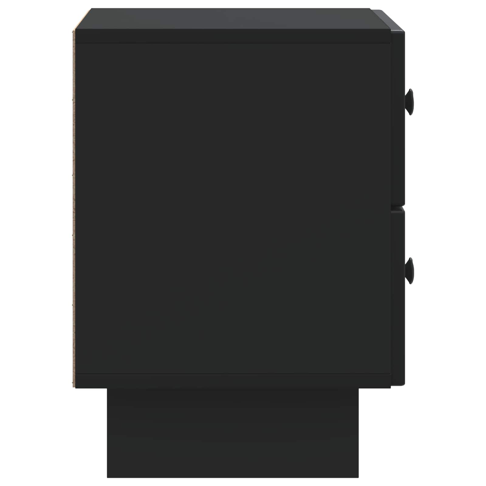 Nachttisch 2 pcs Schwarz 43 x 34,5 x 47,5 cm Holzwerkstoff