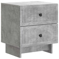 Nachttisch Betongrau 43 x 34,5 x 47,5 cm Holzwerkstoff