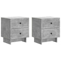 Nachttisch 2 pcs Betongrau 43 x 34,5 x 47,5 cm Holzwerkstoff