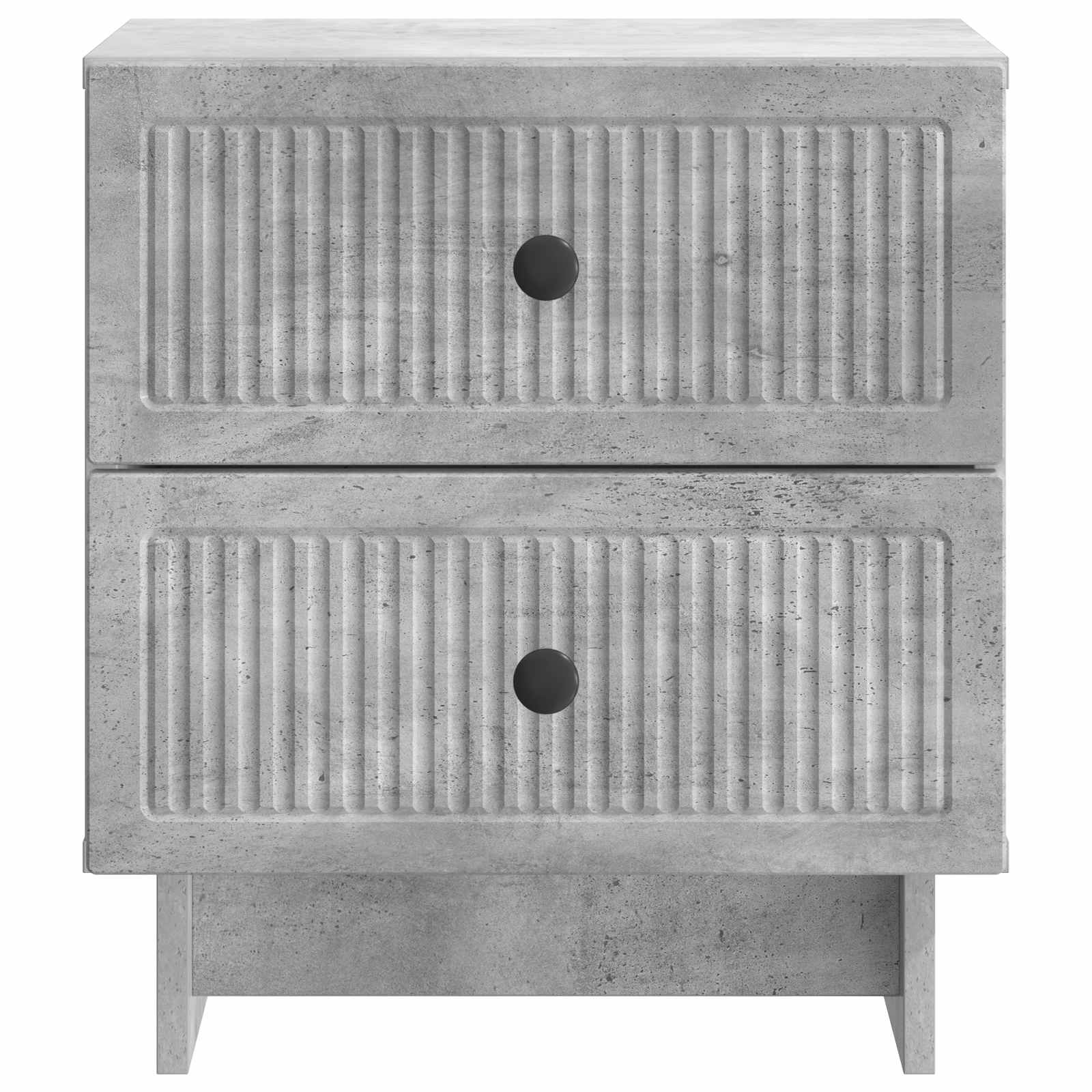 Nachttisch 2 pcs Betongrau 43 x 34,5 x 47,5 cm Holzwerkstoff