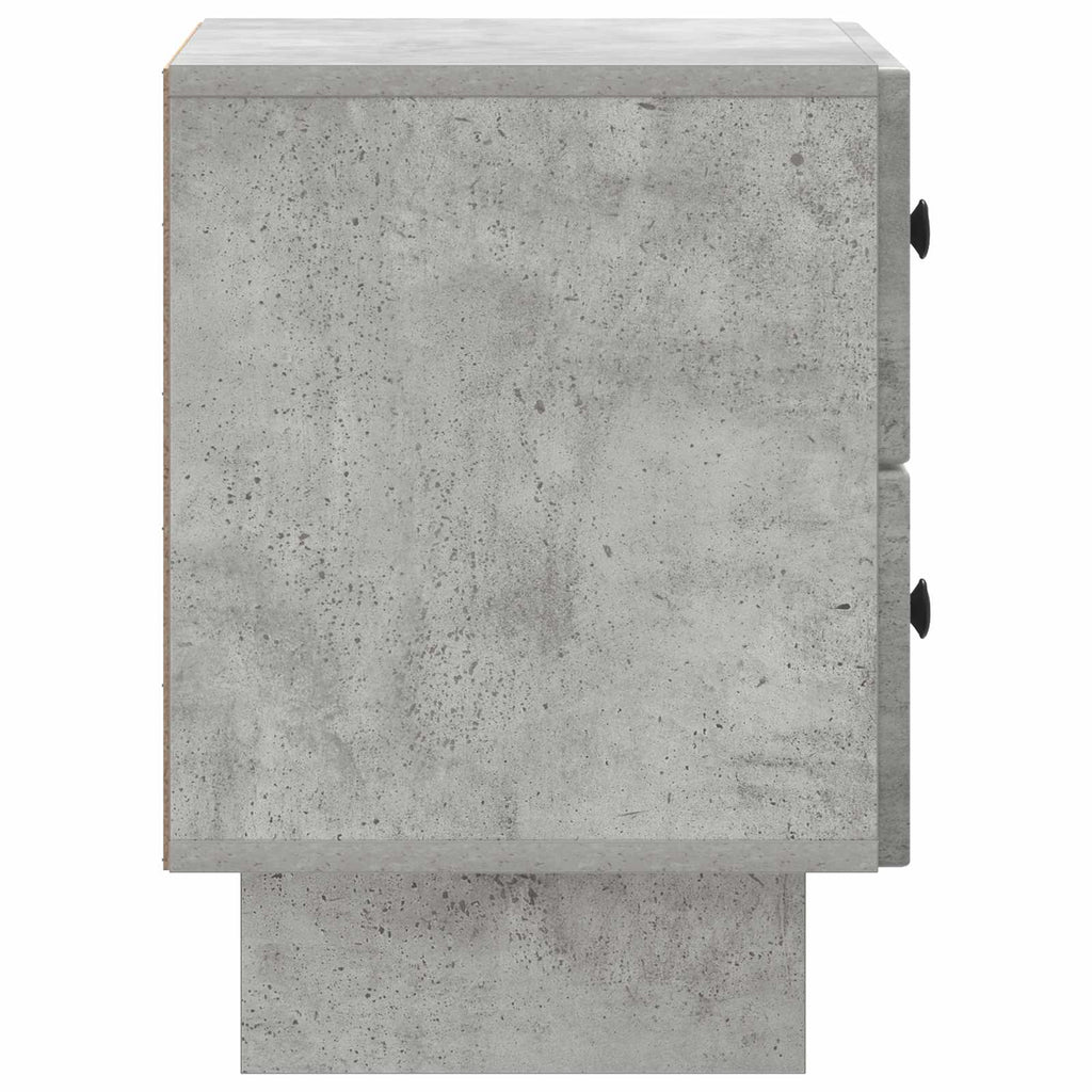 Nachttisch 2 pcs Betongrau 43 x 34,5 x 47,5 cm Holzwerkstoff