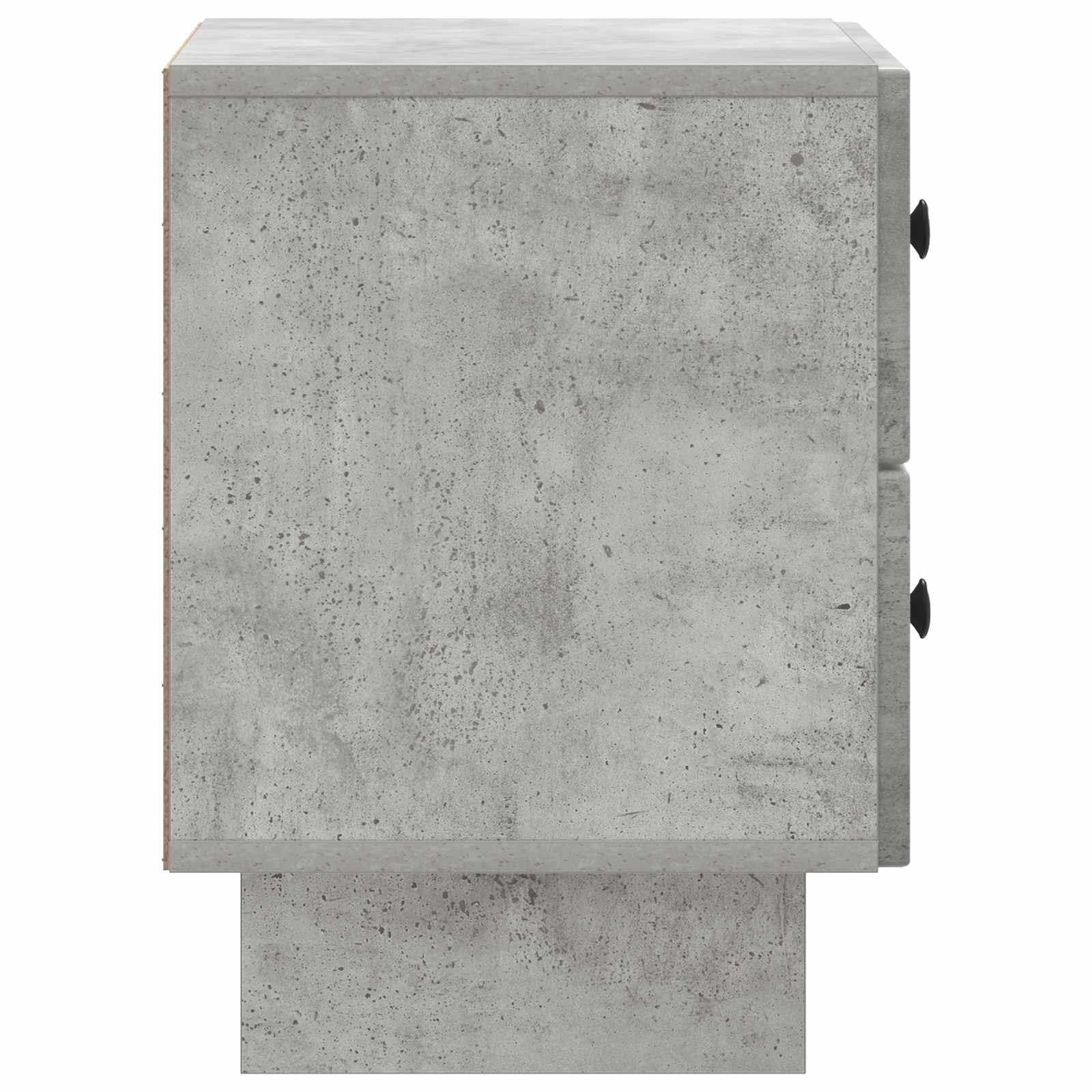 Nachttisch 2 pcs Betongrau 43 x 34,5 x 47,5 cm Holzwerkstoff