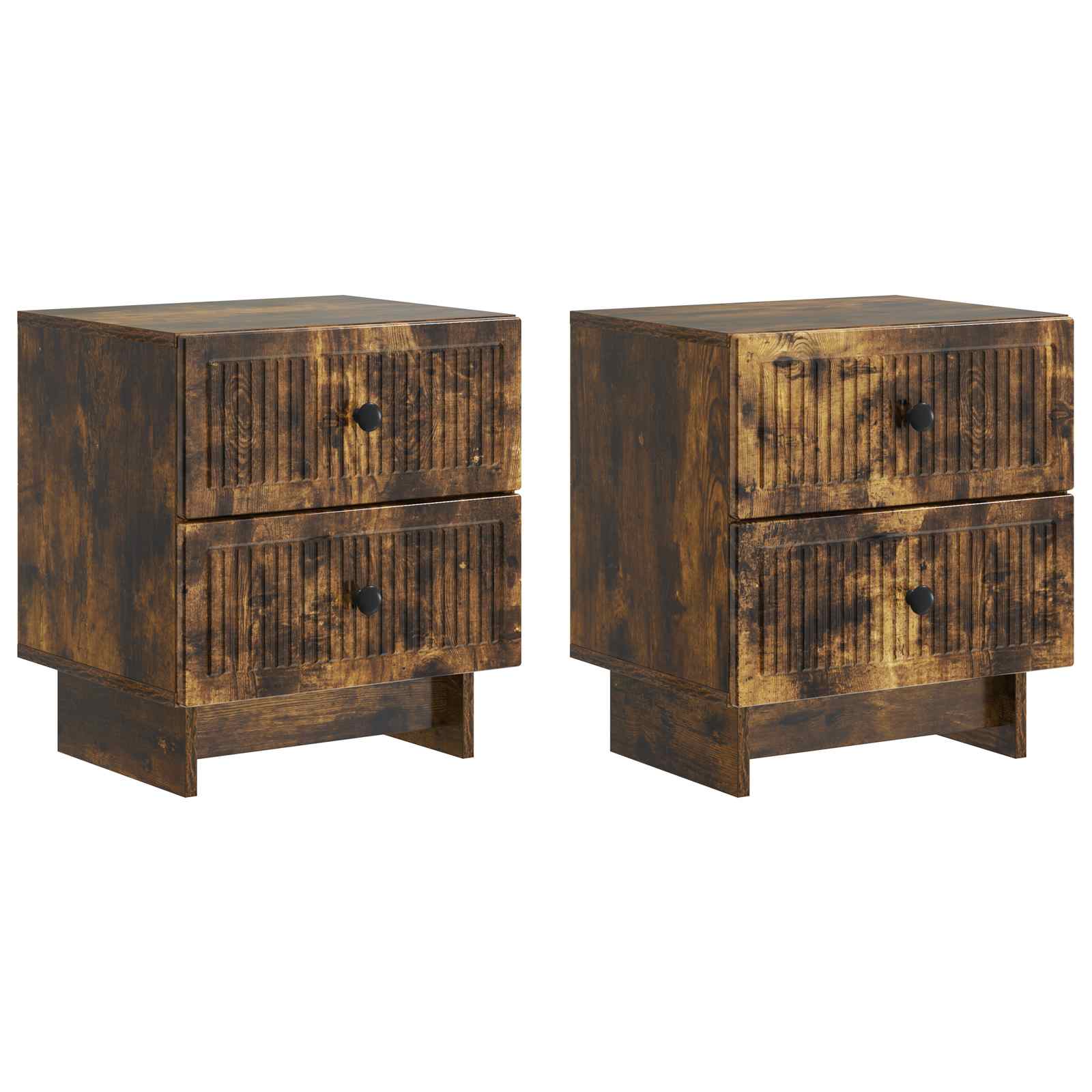 Nachttisch 2 pcs Geräucherte Eiche 43 x 34,5 x 47,5 cm