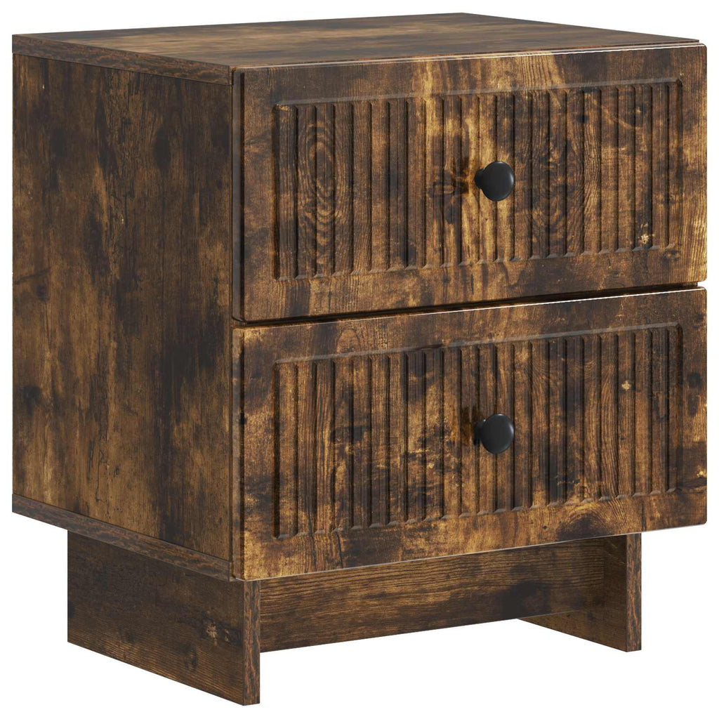 Nachttisch 2 pcs Geräucherte Eiche 43 x 34,5 x 47,5 cm