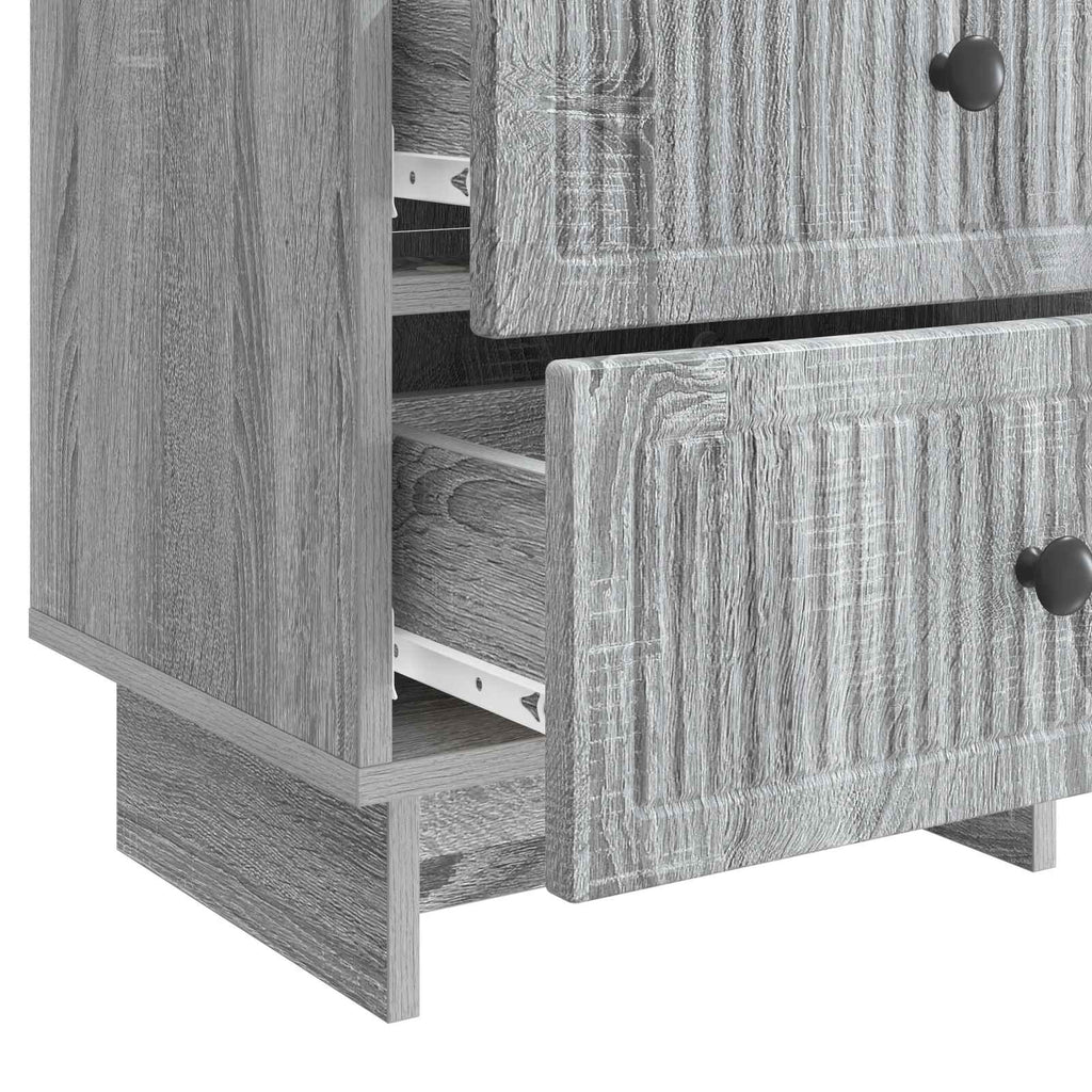 Nachttisch 2 pcs Graues Sonoma 43 x 34,5 x 47,5 cm