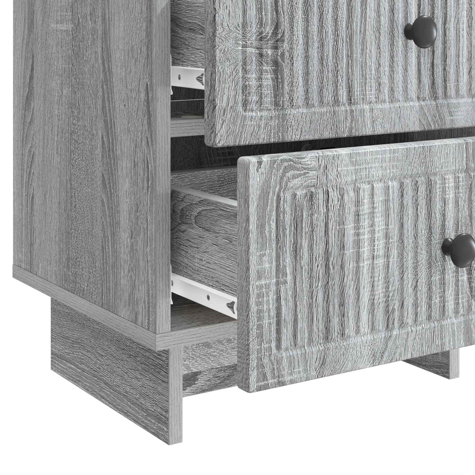 Nachttisch 2 pcs Graues Sonoma 43 x 34,5 x 47,5 cm