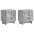 Nachttisch 2 pcs Graues Sonoma 43 x 34,5 x 47,5 cm