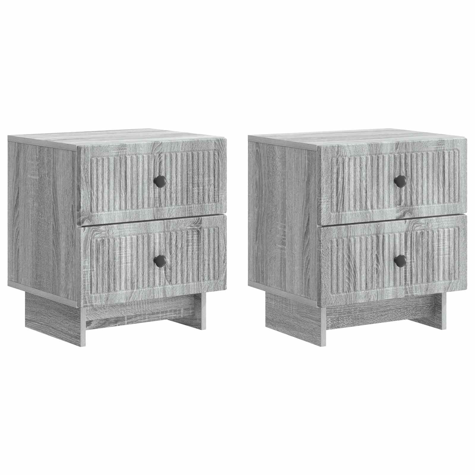 Nachttisch 2 pcs Graues Sonoma 43 x 34,5 x 47,5 cm