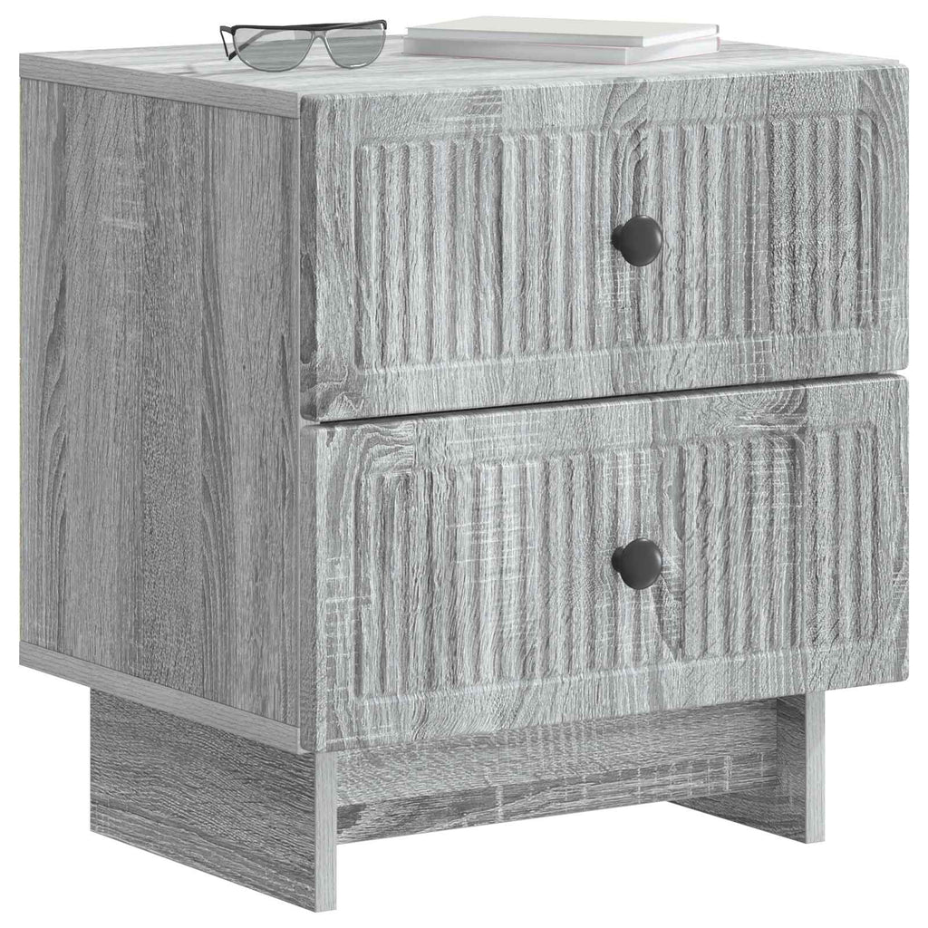 Nachttisch 2 pcs Graues Sonoma 43 x 34,5 x 47,5 cm