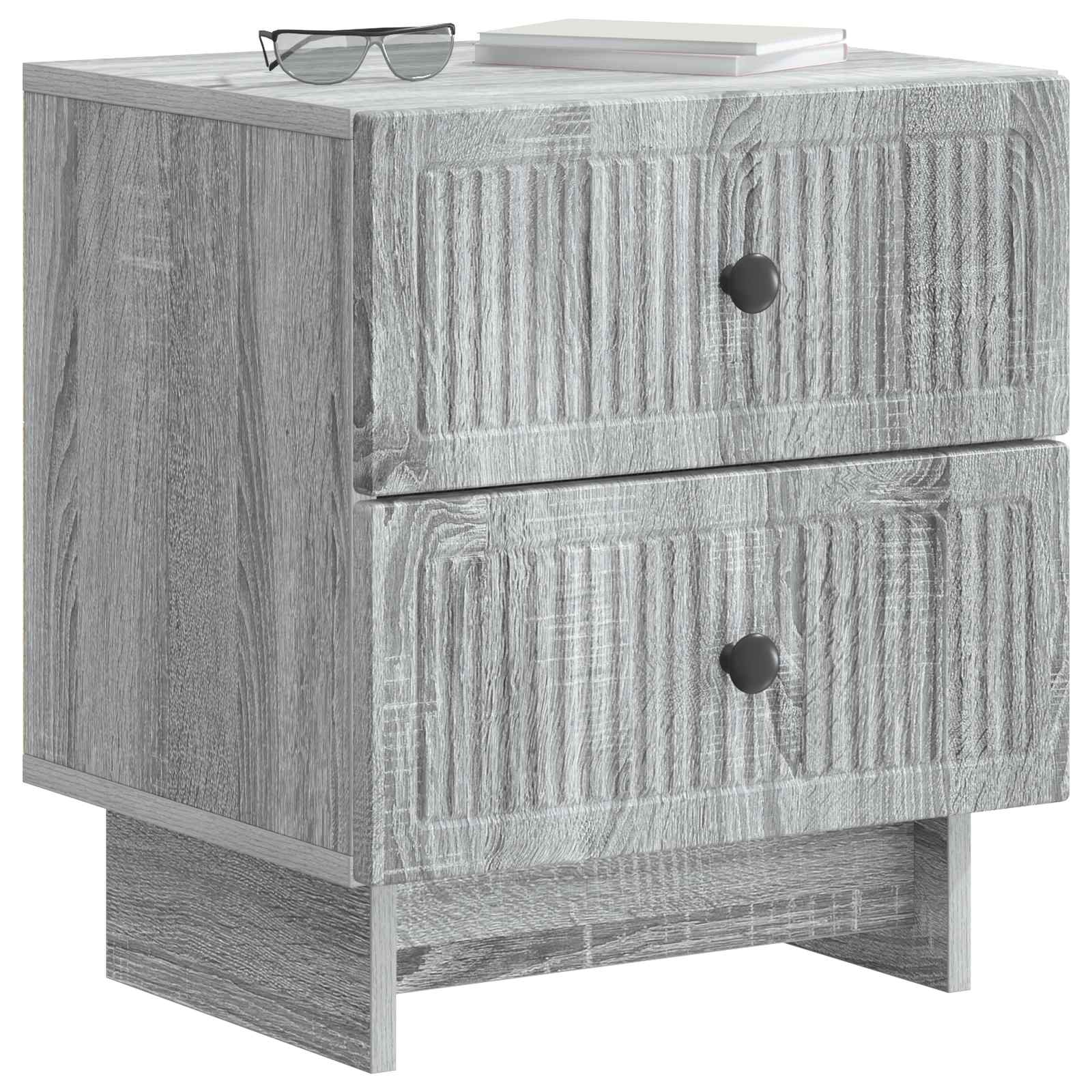 Nachttisch 2 pcs Graues Sonoma 43 x 34,5 x 47,5 cm
