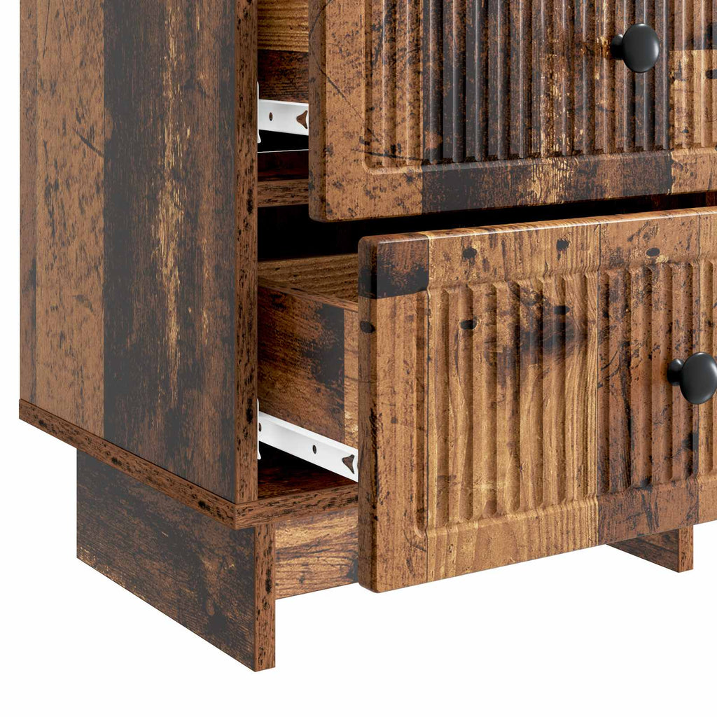 Nachttisch 2 pcs Altholz 43 x 34,5 x 47,5 cm Holzwerkstoff