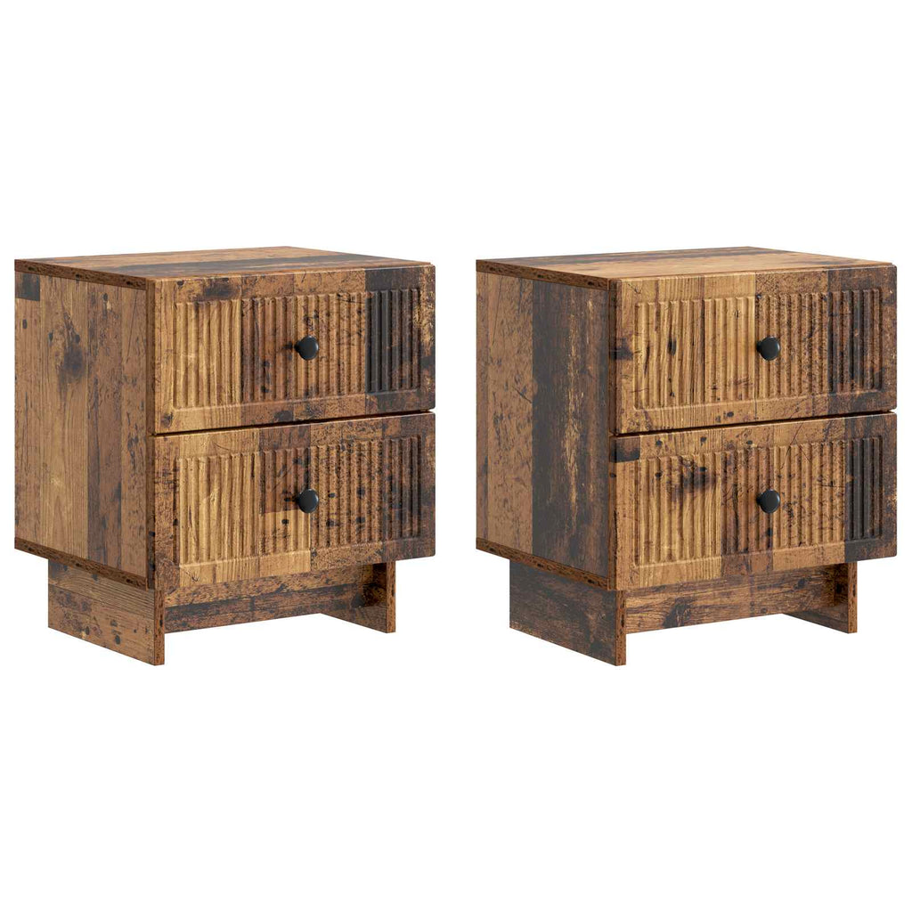 Nachttisch 2 pcs Altholz 43 x 34,5 x 47,5 cm Holzwerkstoff
