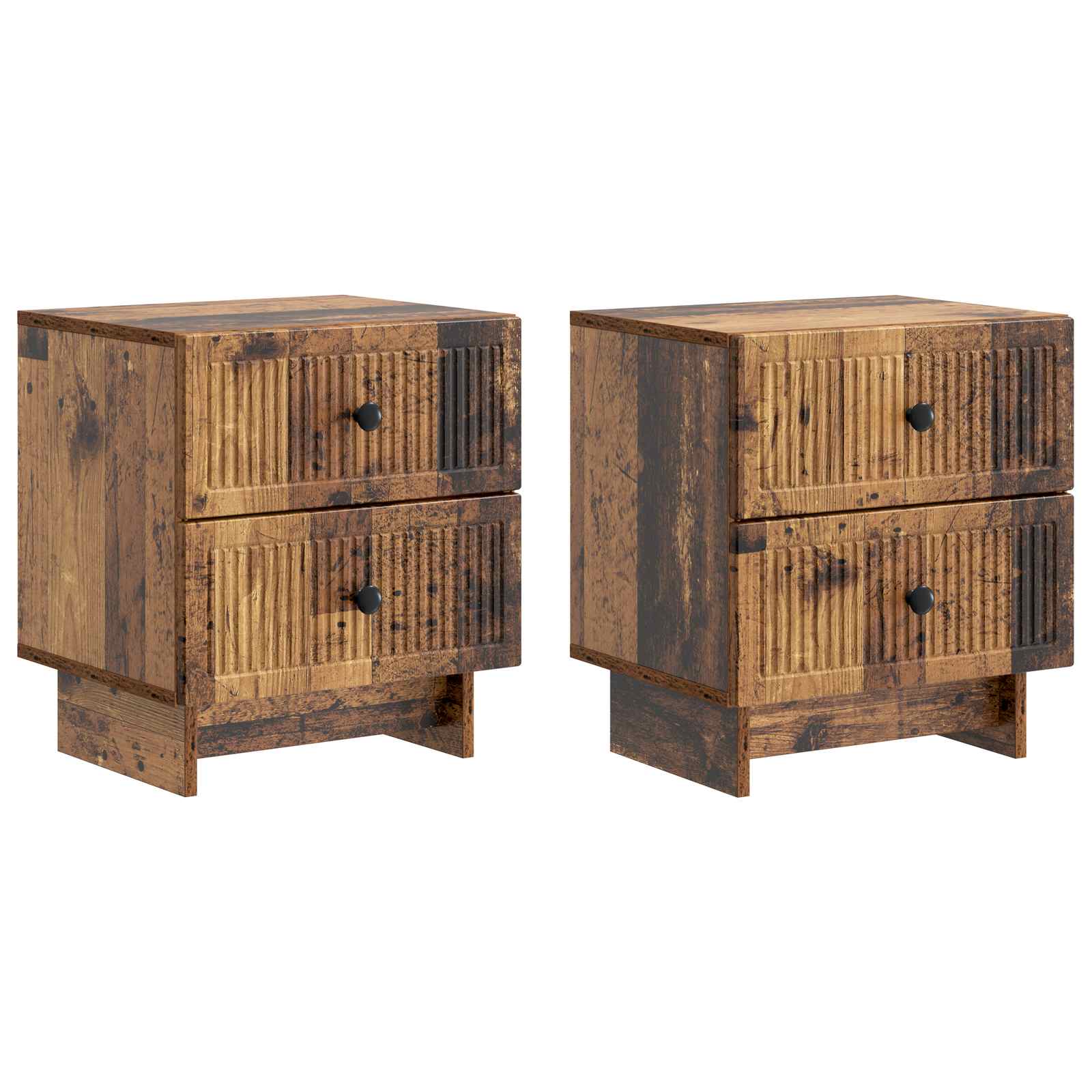 Nachttisch 2 pcs Altholz 43 x 34,5 x 47,5 cm Holzwerkstoff
