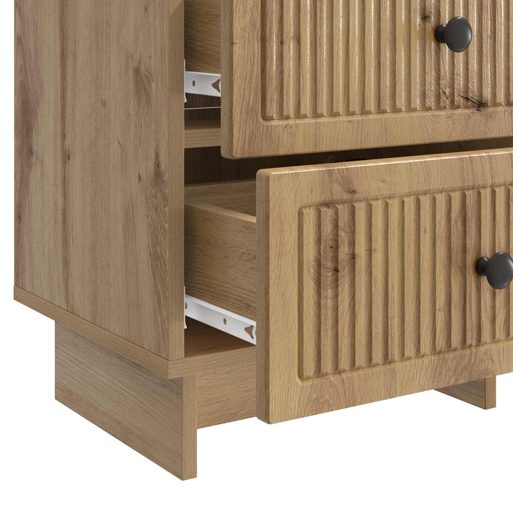 Nachttisch 2 pcs Artisan-Eiche 43 x 34,5 x 47,5 cm