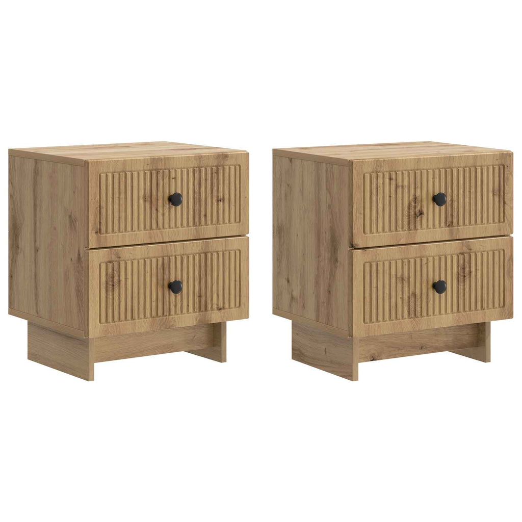 Nachttisch 2 pcs Artisan-Eiche 43 x 34,5 x 47,5 cm