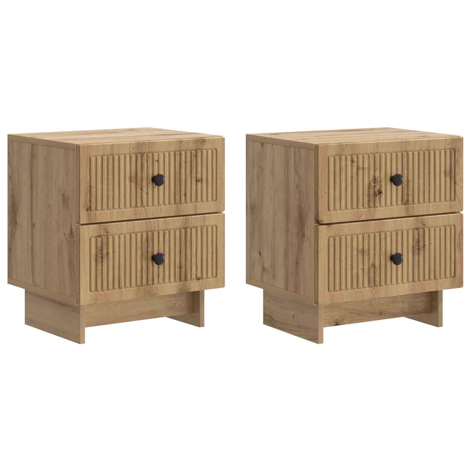 Nachttisch 2 pcs Artisan-Eiche 43 x 34,5 x 47,5 cm